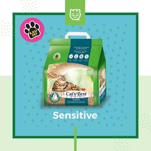 Cát vệ sinh hữu cơ siêu thấm hút cho mèo Cat’s best Sensitive 2.9kg